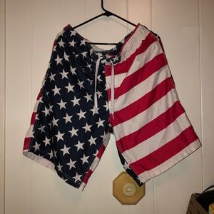 American Flag Swim Trucks
